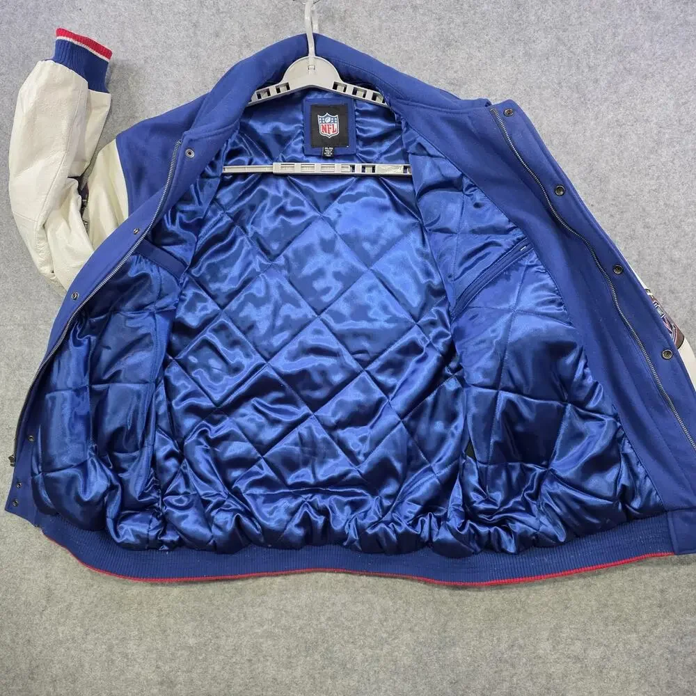 VTG New York Giants Jacket Mens 2XL Blue‎ NFL Football 3X Super Bowl Champions